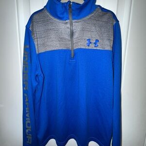 Under Armour Kids Blue and Gray 1/4 Zip-Up